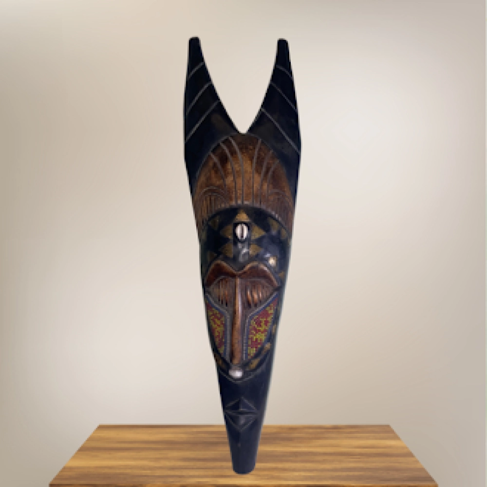 African mask with decorative beads handcrafted 