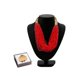Traditional African Necklace and Earrings Set