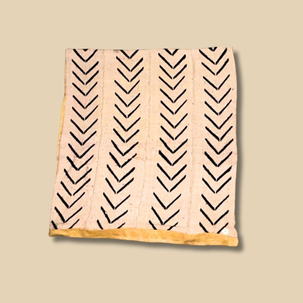 Interwoven Angles Mud Cloth Throw Pillow