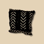 Intersecting Angles Mud Cloth Throw Pillow