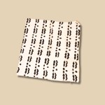 Intersecting Angles Mud Cloth Throw Pillow - Black & Cream