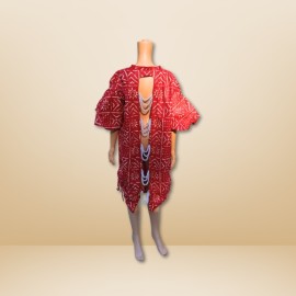 Open Back Jacket with Bean String Detail