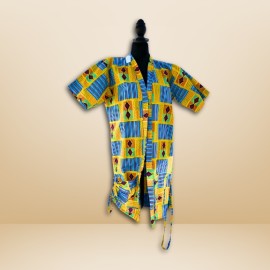 Yellow Plaid Pattern Dress