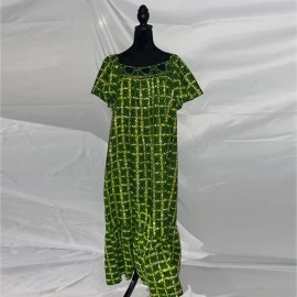 Green Checkered Pattern Dress