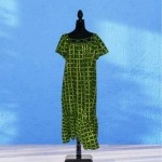 Green Checkered Pattern Dress