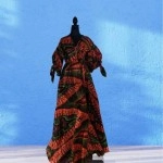 Red and Black Plaid Modest Long Dress