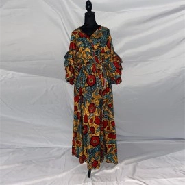 African wrap around dress