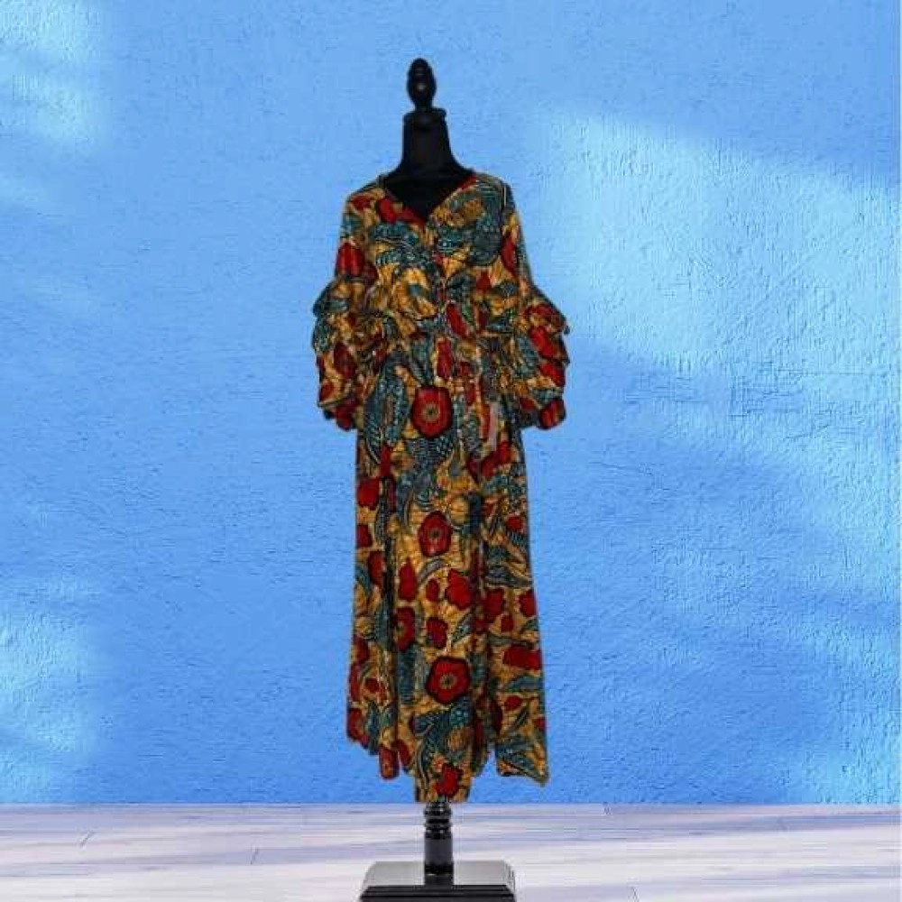 African wrap around dress