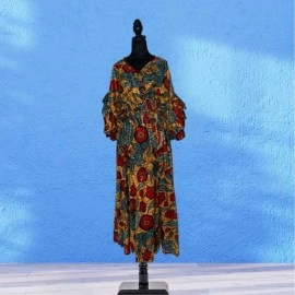 African wrap around dress