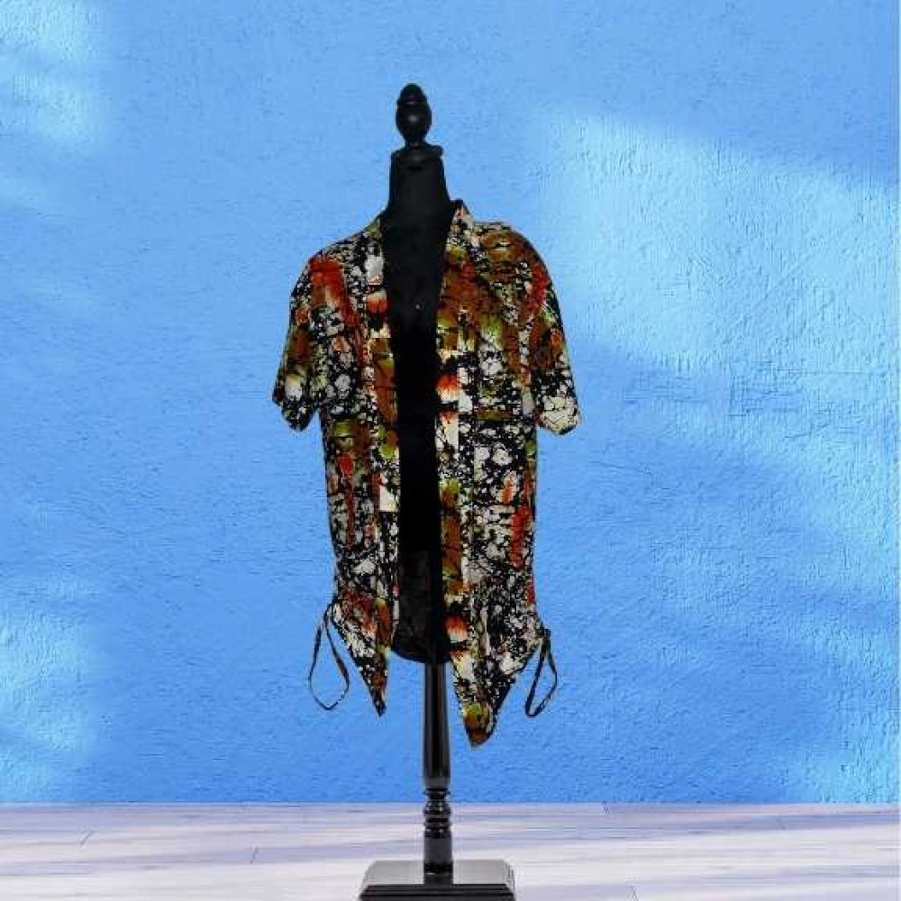 Colorful Abstract Kimono Dress