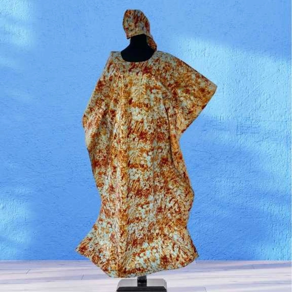 Bohemian Mustard Floral Draped Dress