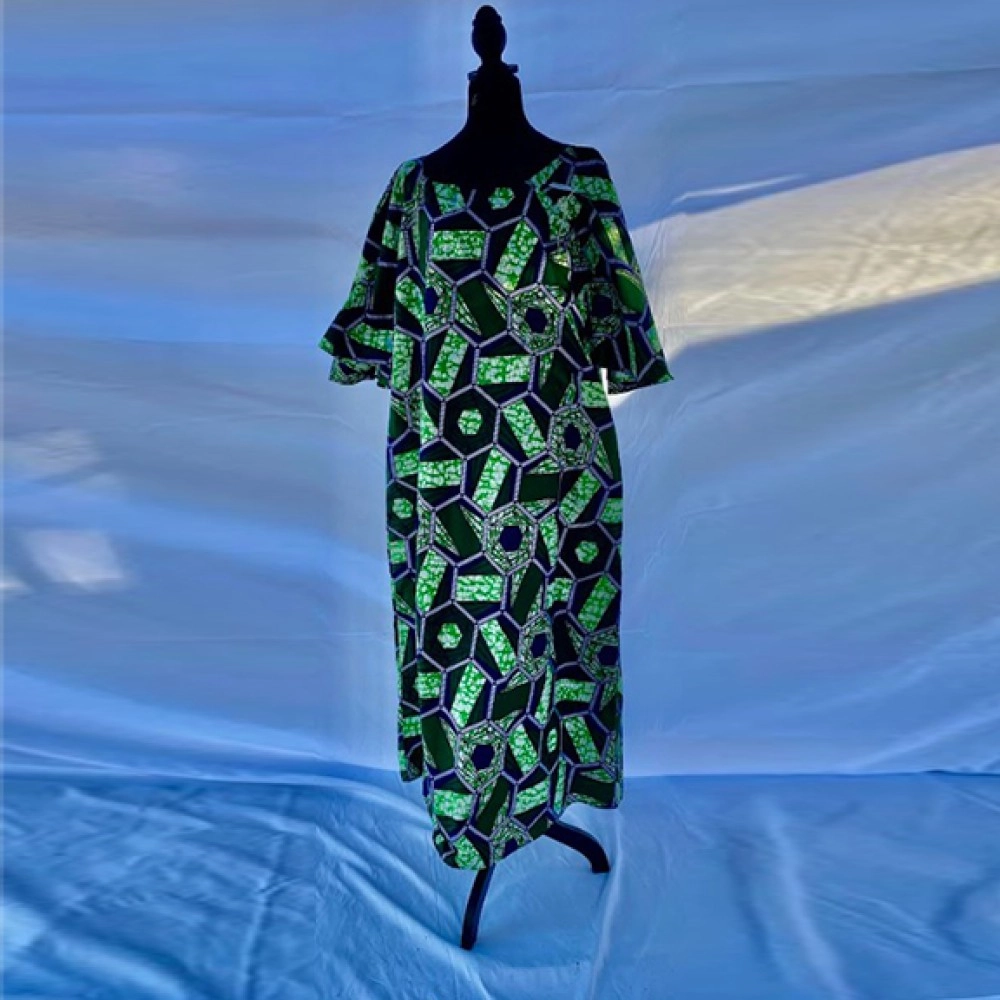 Floral Green Maxi Dress