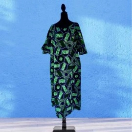 Floral Green Maxi Dress