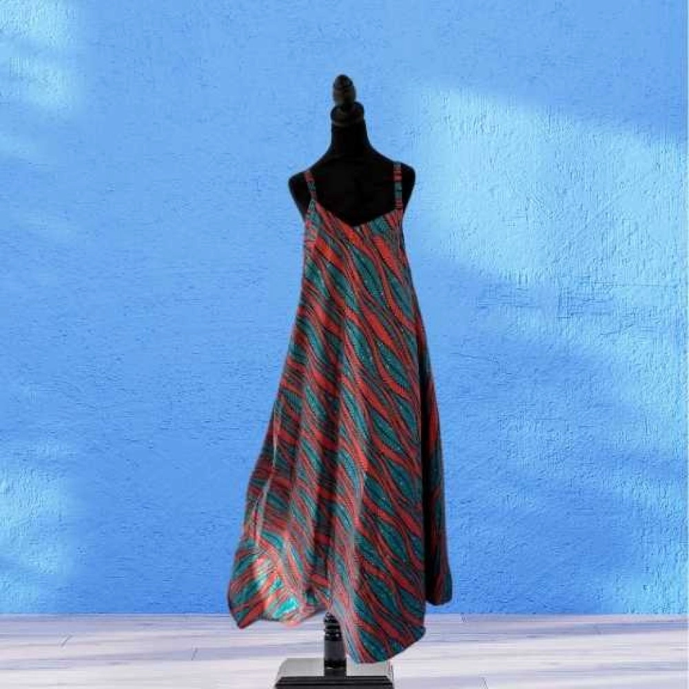 Plaid Asymmetrical Bohemian Maxi Dress