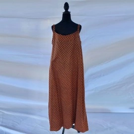 Rust Sleeveless Bohemian Maxi Dress