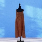 Rust Sleeveless Bohemian Maxi Dress