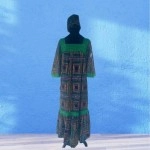 African dress with lace design