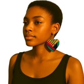 Liberian Handmade Fabric Earrings