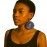 African Woman Face Earrings with Hair Wrap