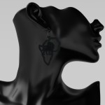 Map of Africa Earrings with Lion