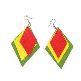 Multicolored Diamond-Shaped Earrings