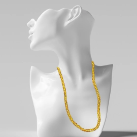Elegant Gold Serpentine Necklace