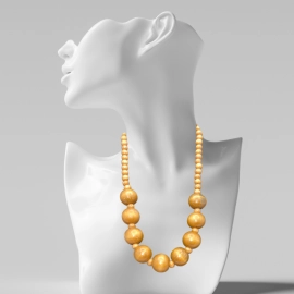 Handmade Wooden Bead Necklace