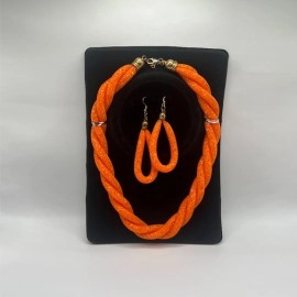 Necklace, and earrings