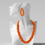 Necklace, and earrings