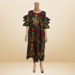 Ruffle Sleeve African Dress