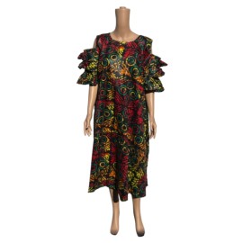 Ruffle Sleeve African Dress