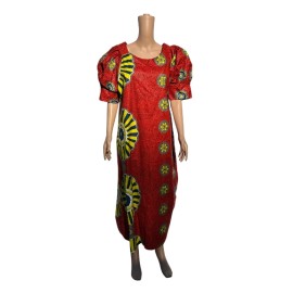 Multicolor Full-Length African Dress