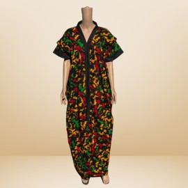 Multicolor Full-Length African Dress