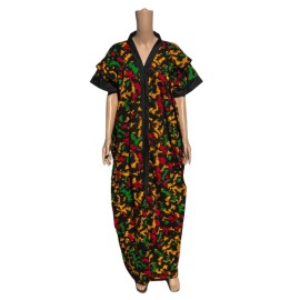Multicolor Full-Length African Dress