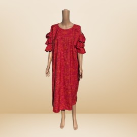 Ruffle Sleeve African Dress 
